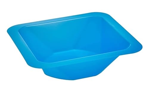 Miniatura 4 de Barcos de pesaje cuadrados grandes con fondo plano, capacidad de 9.5 fl oz, poliestireno, azul, paquete de 500