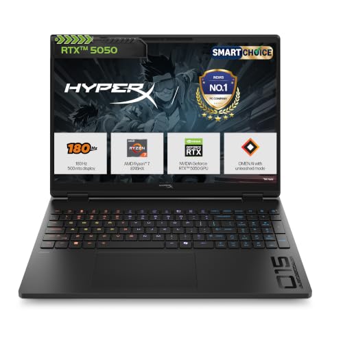 HP HyperX OMEN 15 Smartchoice, AMD Ryzen 7 8745HX, 8GB-RTX 5050, 16GB - Image 2