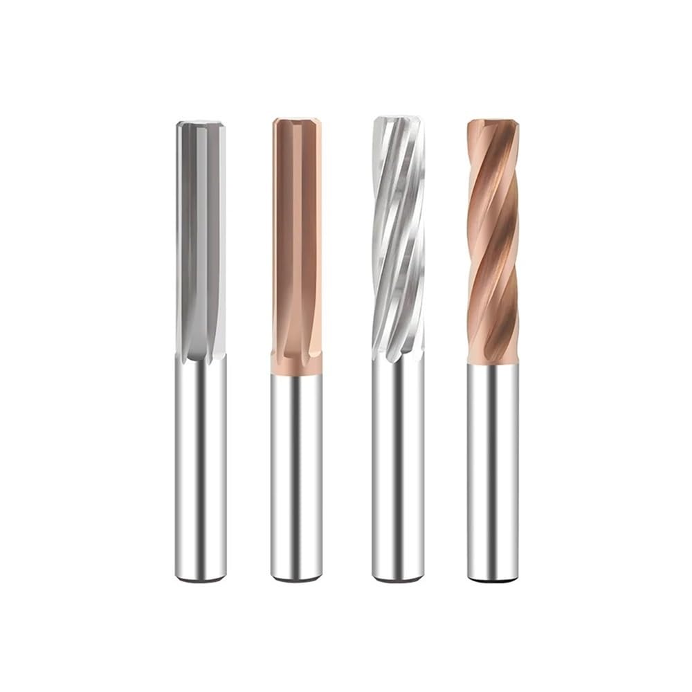 Hartmetall-Maschinenreibahle, Wolframstahl-Reibahle, gerade Nut-Reibahle, 3,6–6,9 mm, H7 gehärteter Stahl, CNC-Werkzeug, Metallschneider(Spiral Uncoated,3.6x50)