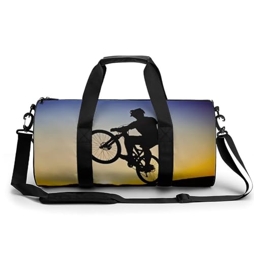 Sac de sport bicyclette au coucher du soleil 45x23x23cm