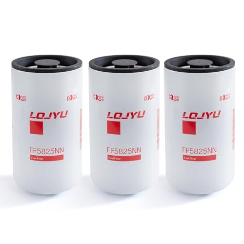 LOJYU FF5825NN*3 Secondary Fuel Filter for Cummins X15 ISX15 for Freightliner Cascadia for Kenworth T680 Replaces 5365988 FF5776 BF46129 4 Micron Synthetic Media