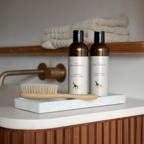 LILA LOVES IT Fellkur Silky & Shine - Natürliche Pflege für EIN glänzendes Hundefell & exzellente Kämmbarkeit, regeneriert pflegebedürftige Haut, mit Aloe Vera & Jojobaöl, 250ml