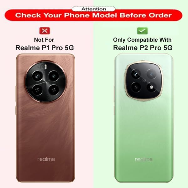 Image of COVERBLACK Soft Rubber Back Cover Compatible Model for Realme P2Pro - RMX3987 - Transparent