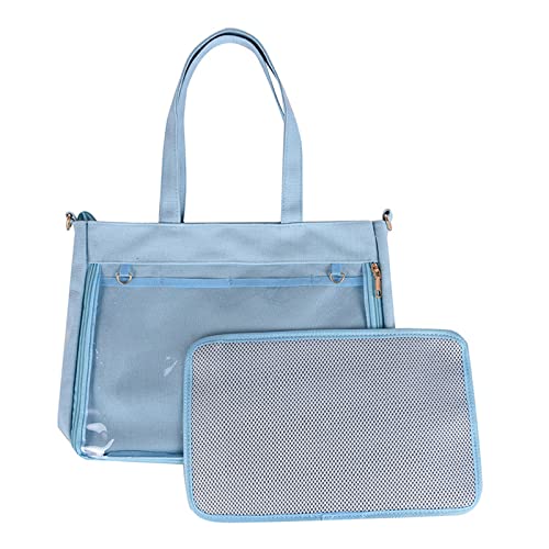 Sac à bandoulière pour fille style ita bag bleu clair pour les cours
