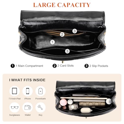 Image of Over Earth Quilted Leather Crossbody Bags for Women Chain Shoulder Purse