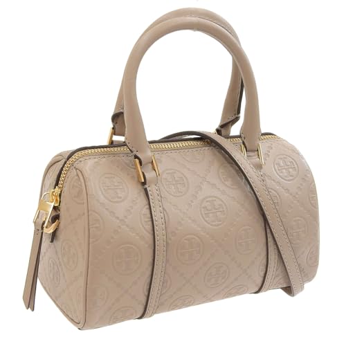 [トリーバーチ] バッグ レディース ショルダーバッグ レザー ベージュ T MONOGRAM LEATHER PETTIE MINI BARREL BAG 164873 200 [並行輸入品]