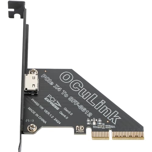 Image of PCIe 4.0 x4 64Gbps Compatible with OCuLink SFF-8612 SFF-8611 External GPU eGPU Riser Card for Mini PC
