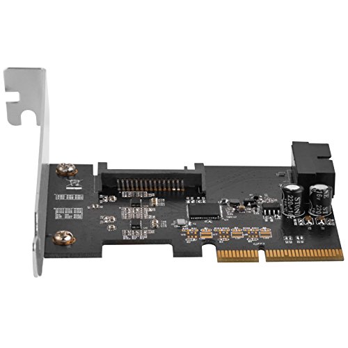 Super Brands SilverStone Technology SST-ECU04-E-USA USB 3.1 Gen2 PCIe Card with Internal 19Pin Connector Plus Pericom Redriver Ecu04-E-USA