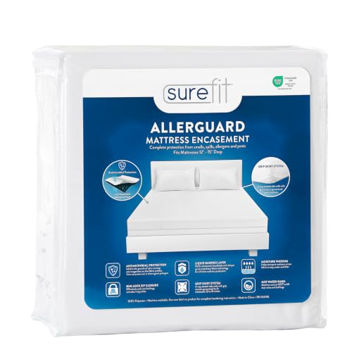 SureFit Queen Size Mattress Protector, Zippered Encasement,100% Waterproof