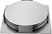 Pro Chef Kitchen Tools Round Drink Coasters - Protect Coffee Table From Beer Mugs And Wine Glasses - Room Decor Coaster Set For Coffee Cup Holder - Stainless Steel Home Bar Accessories Decoration