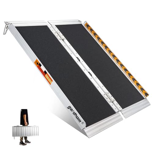 gardhom Rampa para Sillas de Ruedas 122CM Rampas Plegables para Sillas de Ruedas Portátiles...