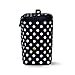Kate Spade New York Insulated Soft Cooler Lunch Tote with Double Zipper Close and Carrying Handle, Polka Dots (Black/White)