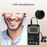 Retekess V112 Kieszonkowy Radio,Małe Radio Przenośne(Czarny)