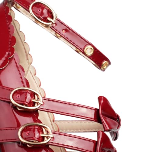 DINTAHA Bow Chunky Mary Jane Platform Shoes Kawaii Goth Lolita Dress Shoes4