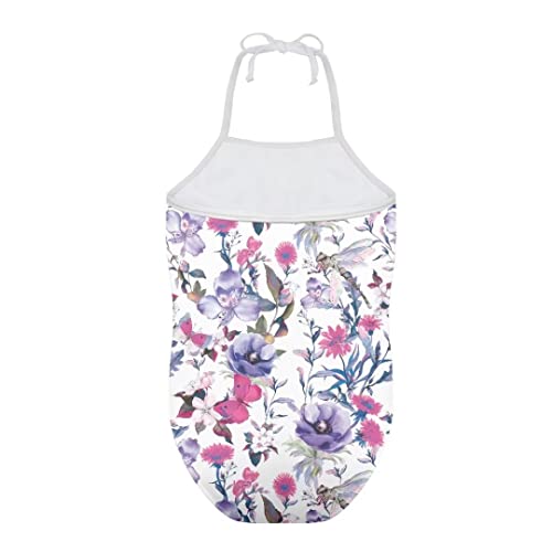 Image of Pinupub Girls Cute Swimsuit One Piece Bathing Suit Sleeveless Halter Neck Swimwear Beachwear