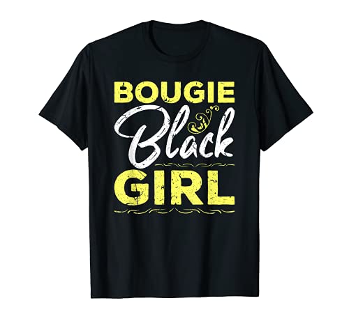 Bougie Black Girl Melanin Poppin Orgogliosa Donna Regalo di Natale Maglietta