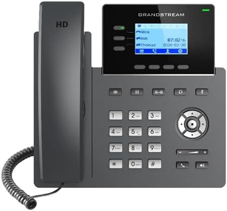 GRP2603P VoIP SIP Telephone PoE Required, Power Adapter NOT Included, 2 x Gigabit Ethernet, 3 x line Keys, 2.48 inch LCD, HD Audio, RJ9 Jack.
