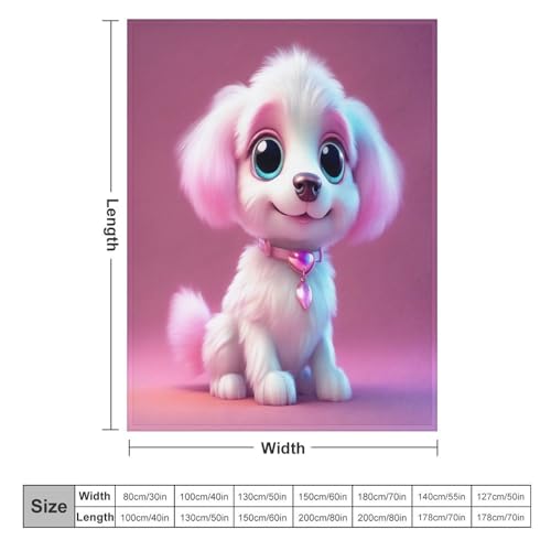 Couverture de flanelle motif chien mignon en molleton doux pour lit 150x200cm toutes saisons - 6