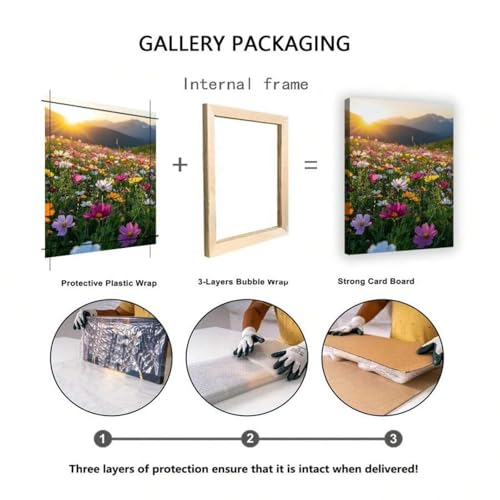Décoration murale toile fleurs sauvages pour illuminer un petit espace - 5
