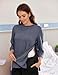 Deyeek Women's Post Shoulder Surgery Recovery Shirts Full Tear Away Snap 3/4 Hospital Shirts Adaptive Medical Patient Gowns L