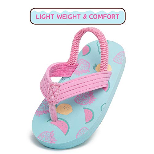 Image of Boys Girls Strap Flip Flops Sandals Cute Cartoon Unicorn Shark Toddler Flip Flop Kids Pool Beach Flat Slide Summer Water Shoes