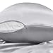 LULUSILK Silvergrey Silk Pillowcase for Hair and Skin, Mulberry Silk Pillow Case with Zipper Closure, Standard Size, Pack of 1