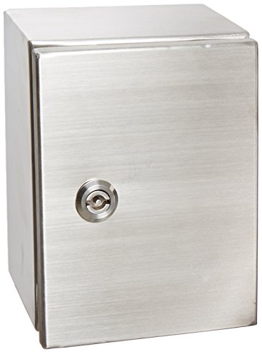 BUD Industries SNB-3738-SS Series SNB NEMA 4 Stainless Steel Box 7.87" L x 5.91" W x 5.91" H, Natural