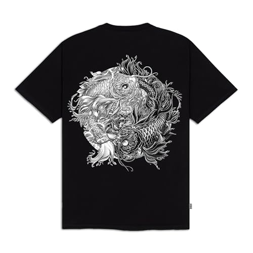 Dolly Noire Icons Maglietta Tao, Unisex, T-Shirt in Cotone, Collezione Ufficiale (IT, Testo, M, Regular, Regular, Nero)