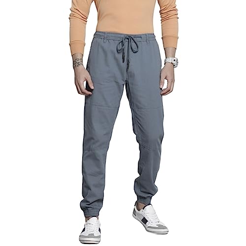 The Indian Garage Co Men Slim Fit Solid Mid-Rise Stretchable Jeans Azure