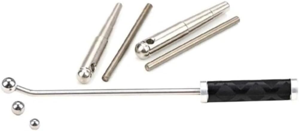 Trumpet Dent Repair Tool Handle, Metal Brass Wind Instrument Maintenance Tool for Pipe Dents, Valve Slide Alignment, Tubing Straightening, and Manual Trumpet Truing