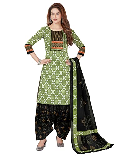 Jevi Prints Women's Cotton Printed Stitched Patiyala Salwar Suit ...