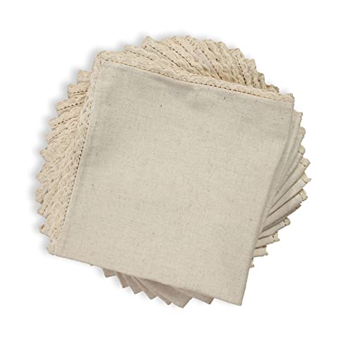 Servilletas de Tela Rectangulares Beige 20x20 in Pack 12 miniatura 1
