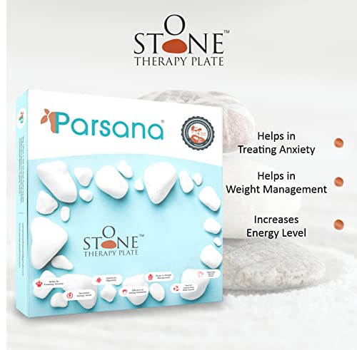 Image of Parsana Stone Therapy Plate, Acupressure Tool, Clinically Tested, Acupressure Mat for Feet Massager, Helps with - Muscles /Joint Pain, Flexibility, Hormonal Balance, Blood Circulation & Overall Health Management, Reflexology Acupressure Set - Pack of 1