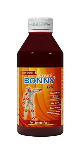 Image of Atrey Ayurveda Bonny Oil for Fast Long Lasting Pain Relief Liquid - Pain Relief Oil Use for Refresh Massage While Pain in Joints Foot Arm Knee Body Muscle - Natural Oil use as Antipain (Pack of 1)