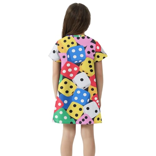 Vestidos casuales de dibujos animados para niñas de 2 a 8 años en verano 4