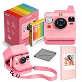 Polaroid Now 3rd Generation i-Type Instant Film Camera, Pink + 8 Color Film Photos + Tudak...