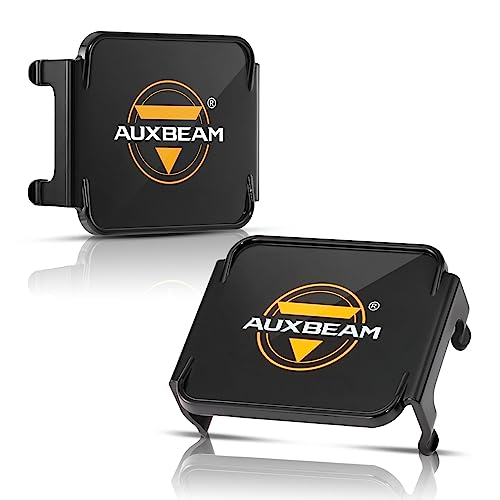 Auxbeam FA Series Black Protective Light Covers, 3 Inch Off-Road LED Pod Light Lens Cap, Dust Impact Shield & Street Compliant, Polycarbonate Plastic, Snap-on Design, 2 Packs