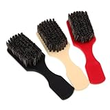 MAGICLULU 3Pcs Men’S Beard Brush Set with Horse Hair Plastic Handle Barber Fade Brush for Mustache Grooming