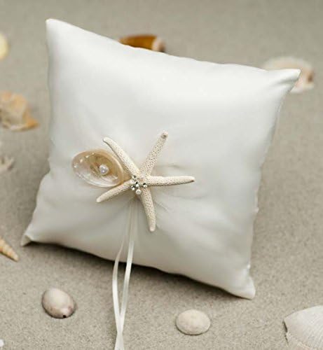 Wedding Collectibles "Starfish & Shell Beach Ring Pillow