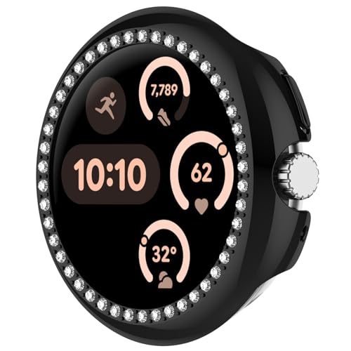 Disscool P[XJo[ Google Pixel Watch 3 45mm X}[gEHb`Ή h~ n[h PC pیP[X _ChJo[ rvANZT[(ubN)