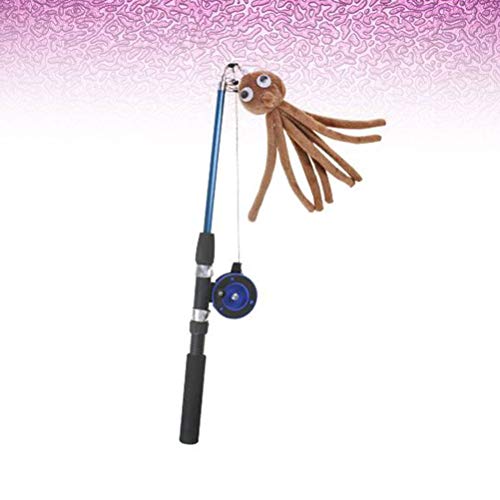 Brinquedo de vara de gato criativo engraçado de pelúcia brinquedo de gato interativo colorido e flex