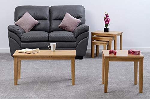Seconique Logan Coffee Table, Oak, Solid rubberwood, One Size