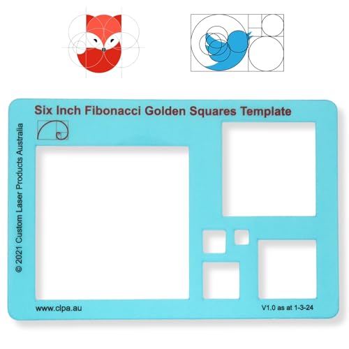 CLPA 6" Square Stencil Template for Drawing and Drafting: A