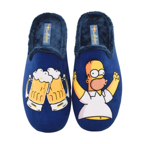 Aladinas - Zapatillas casa y hogar con diseño Homer Simpson para