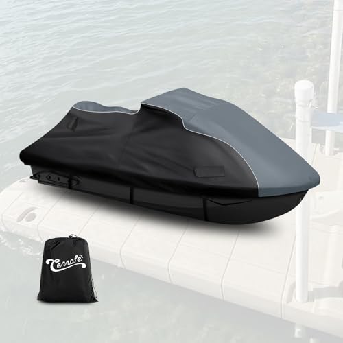 CEMOFE Waterproof Jet Ski Cover for Sea-doo 2010-2017 GTX?GTX LTD?RXT?RXT X(FIX), 600D Heavy Duty Oxford Jetski Covers, Trailerable Jetski Cover