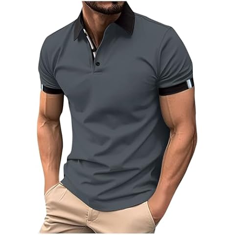 Men's Colour Block V Neck Cotton Polo Cover