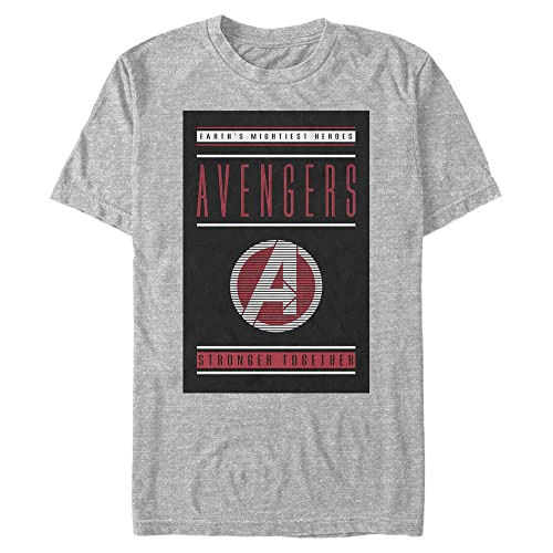 Marvel Stronger Together T-Shirt Hommes en coton noir col rond