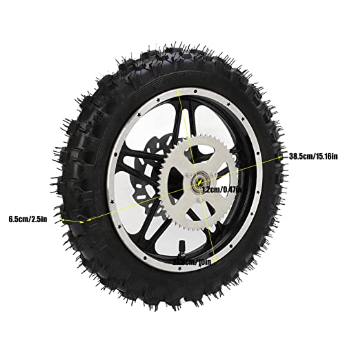 Gruppo Ruota Posteriore Pneumatico Cerchione Gomma Metallo 2 5 10 Pollici per Dirt Bike Motociclette Biciclette