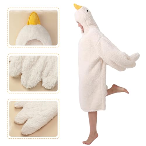 Couverture à capuche canard peluche haute densité durable XL - 6
