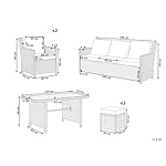 Patioco Lounge Set Fonti Polyrattan Beige/Grau